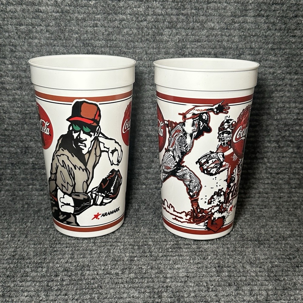 Y2K Vintage Houston Astros 14oz Plastic Souvenir‎ Cups Set Of 2